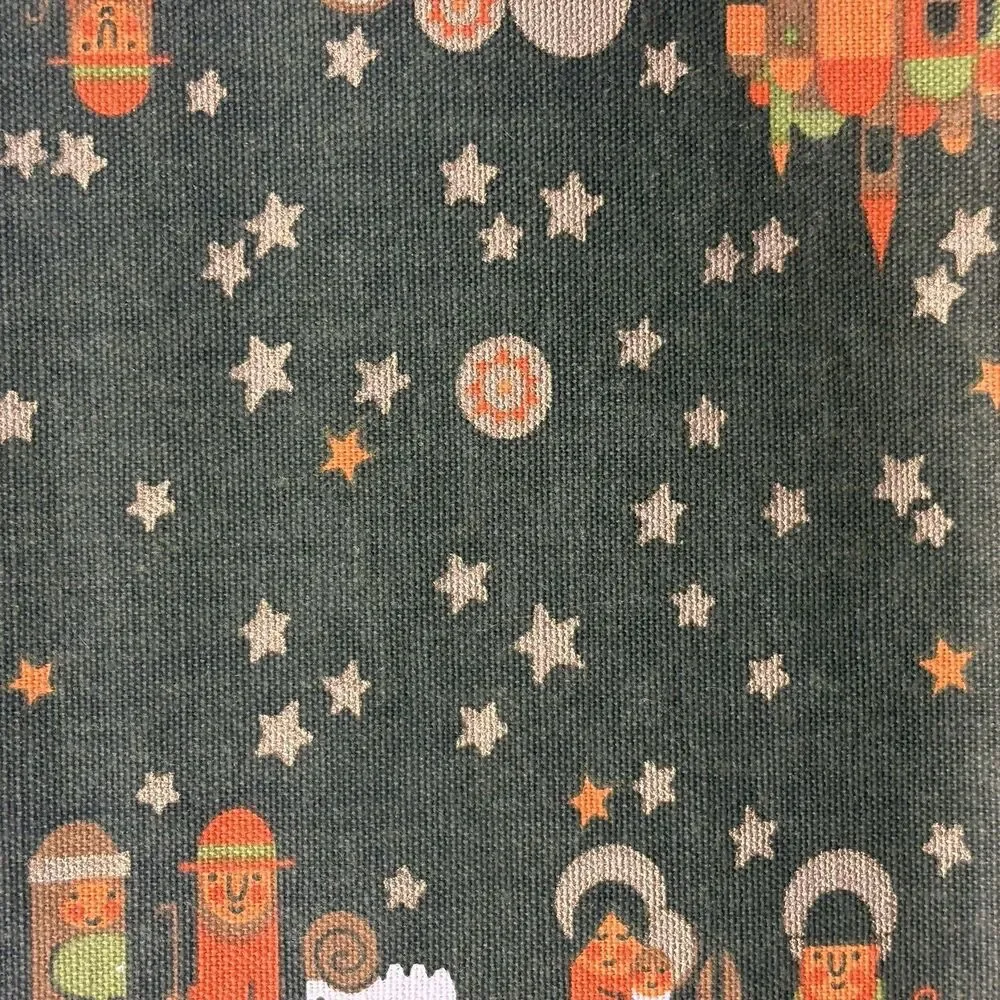 VTG Sodahl Nativity Table Runner Danish 70s Scandinavian Cotton Linen MCM X-Mas